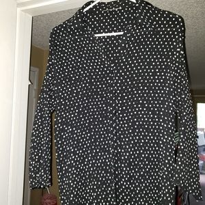 Classic polka dot blouse.